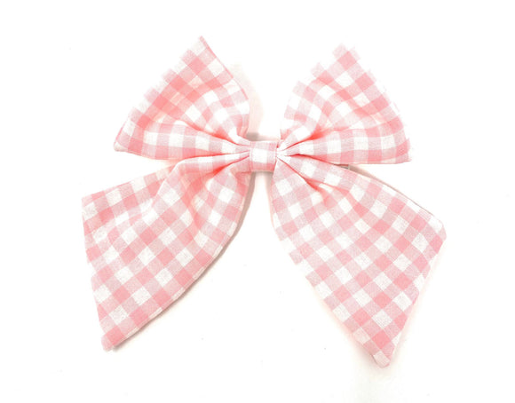 Barbie Pink Gingham Bow Hair Clip