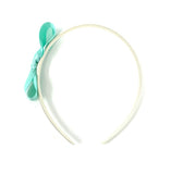 Ivory and Mint Green Bow Headband