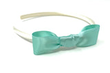 Ivory and Mint Green Bow Headband