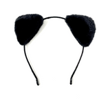 Black Fluffy Cat Ears Headband
