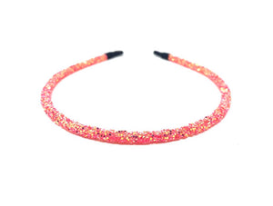 Coral Glitter Headband