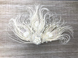 Ivory Feather Fascinator Bridal Hair Clip