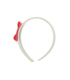 Ivory and Coral Side Bow Headband