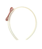 Ivory and Rose Gold Side Bow Headband