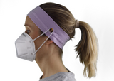 Lilac Elasticated Button Headband Ear Protector
