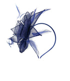 Navy Blue Feather Fascinator