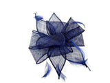 Navy Blue Feather Fascinator