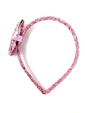 Pink Glitter Sparkly Side Bow Headband