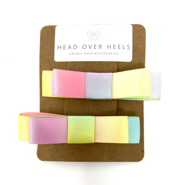 Pastel Rainbow Hair Clips - Set of 2