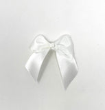 White Self Adhesive Bows - Pack of 10
